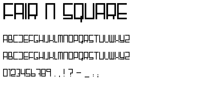 Fair N Square font